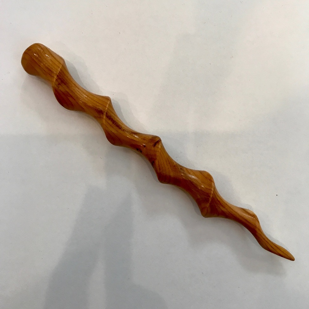 Handmade Yew Spiral Hairstick